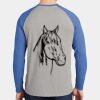 Mens Full Color PosiCharge Long Sleeve Tri Blend Wicking Raglan Tee Thumbnail