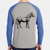 Mens Full Color PosiCharge Long Sleeve Tri Blend Wicking Raglan Tee Thumbnail