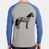 Mens Full Color PosiCharge Long Sleeve Tri Blend Wicking Raglan Tee Thumbnail
