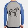 Mens Full Color PosiCharge Long Sleeve Tri Blend Wicking Raglan Tee Thumbnail