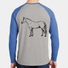 Mens Full Color PosiCharge Long Sleeve Tri Blend Wicking Raglan Tee Thumbnail