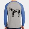 Mens Full Color PosiCharge Long Sleeve Tri Blend Wicking Raglan Tee Thumbnail