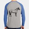 Mens Full Color PosiCharge Long Sleeve Tri Blend Wicking Raglan Tee Thumbnail