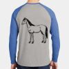 Mens Full Color PosiCharge Long Sleeve Tri Blend Wicking Raglan Tee Thumbnail