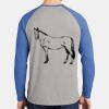 Mens Full Color PosiCharge Long Sleeve Tri Blend Wicking Raglan Tee Thumbnail