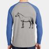 Mens Full Color PosiCharge Long Sleeve Tri Blend Wicking Raglan Tee Thumbnail