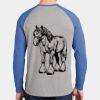 Mens Full Color PosiCharge Long Sleeve Tri Blend Wicking Raglan Tee Thumbnail