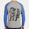 Mens Full Color PosiCharge Long Sleeve Tri Blend Wicking Raglan Tee Thumbnail
