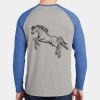 Mens Full Color PosiCharge Long Sleeve Tri Blend Wicking Raglan Tee Thumbnail