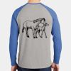 Mens Full Color PosiCharge Long Sleeve Tri Blend Wicking Raglan Tee Thumbnail