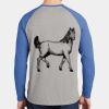 Mens Full Color PosiCharge Long Sleeve Tri Blend Wicking Raglan Tee Thumbnail