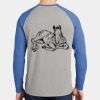 Mens Full Color PosiCharge Long Sleeve Tri Blend Wicking Raglan Tee Thumbnail