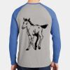 Mens Full Color PosiCharge Long Sleeve Tri Blend Wicking Raglan Tee Thumbnail