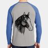 Mens Full Color PosiCharge Long Sleeve Tri Blend Wicking Raglan Tee Thumbnail