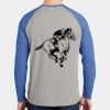 Mens Full Color PosiCharge Long Sleeve Tri Blend Wicking Raglan Tee Thumbnail