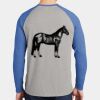 Mens Full Color PosiCharge Long Sleeve Tri Blend Wicking Raglan Tee Thumbnail