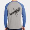 Mens Full Color PosiCharge Long Sleeve Tri Blend Wicking Raglan Tee Thumbnail