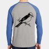 Mens Full Color PosiCharge Long Sleeve Tri Blend Wicking Raglan Tee Thumbnail