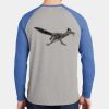 Mens Full Color PosiCharge Long Sleeve Tri Blend Wicking Raglan Tee Thumbnail
