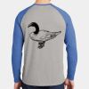 Mens Full Color PosiCharge Long Sleeve Tri Blend Wicking Raglan Tee Thumbnail