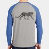 Mens Full Color PosiCharge Long Sleeve Tri Blend Wicking Raglan Tee Thumbnail