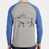 Mens Full Color PosiCharge Long Sleeve Tri Blend Wicking Raglan Tee Thumbnail
