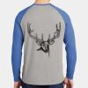 Mens Full Color PosiCharge Long Sleeve Tri Blend Wicking Raglan Tee Thumbnail
