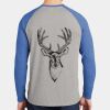 Mens Full Color PosiCharge Long Sleeve Tri Blend Wicking Raglan Tee Thumbnail