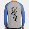 Mens Full Color PosiCharge Long Sleeve Tri Blend Wicking Raglan Tee Thumbnail