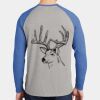 Mens Full Color PosiCharge Long Sleeve Tri Blend Wicking Raglan Tee Thumbnail