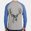 Mens Full Color PosiCharge Long Sleeve Tri Blend Wicking Raglan Tee Thumbnail
