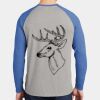 Mens Full Color PosiCharge Long Sleeve Tri Blend Wicking Raglan Tee Thumbnail