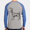 Mens Full Color PosiCharge Long Sleeve Tri Blend Wicking Raglan Tee Thumbnail