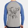 Mens Full Color PosiCharge Long Sleeve Tri Blend Wicking Raglan Tee Thumbnail