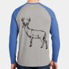 Mens Full Color PosiCharge Long Sleeve Tri Blend Wicking Raglan Tee Thumbnail