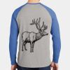 Mens Full Color PosiCharge Long Sleeve Tri Blend Wicking Raglan Tee Thumbnail