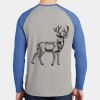 Mens Full Color PosiCharge Long Sleeve Tri Blend Wicking Raglan Tee Thumbnail
