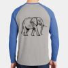 Mens Full Color PosiCharge Long Sleeve Tri Blend Wicking Raglan Tee Thumbnail