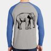 Mens Full Color PosiCharge Long Sleeve Tri Blend Wicking Raglan Tee Thumbnail