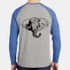 Mens Full Color PosiCharge Long Sleeve Tri Blend Wicking Raglan Tee Thumbnail