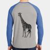 Mens Full Color PosiCharge Long Sleeve Tri Blend Wicking Raglan Tee Thumbnail