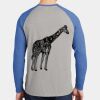Mens Full Color PosiCharge Long Sleeve Tri Blend Wicking Raglan Tee Thumbnail