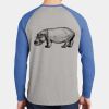 Mens Full Color PosiCharge Long Sleeve Tri Blend Wicking Raglan Tee Thumbnail