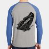 Mens Full Color PosiCharge Long Sleeve Tri Blend Wicking Raglan Tee Thumbnail