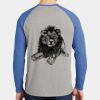 Mens Full Color PosiCharge Long Sleeve Tri Blend Wicking Raglan Tee Thumbnail