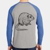 Mens Full Color PosiCharge Long Sleeve Tri Blend Wicking Raglan Tee Thumbnail