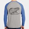 Mens Full Color PosiCharge Long Sleeve Tri Blend Wicking Raglan Tee Thumbnail
