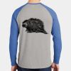 Mens Full Color PosiCharge Long Sleeve Tri Blend Wicking Raglan Tee Thumbnail