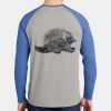 Mens Full Color PosiCharge Long Sleeve Tri Blend Wicking Raglan Tee Thumbnail