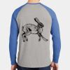 Mens Full Color PosiCharge Long Sleeve Tri Blend Wicking Raglan Tee Thumbnail